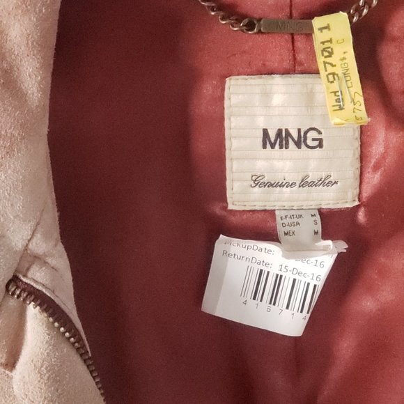 Mango Leather Jacket Sz Small - Picture 6 of 9